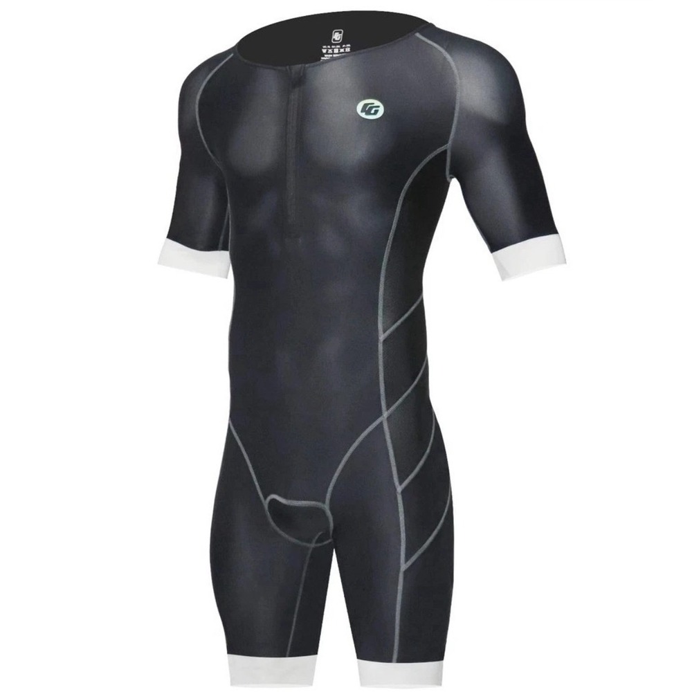 NEW NWT CG TRIATHLON TRI SPEED SKIN SUIT CYCLING SINGLET TRISUIT L LARGE LG MEN
